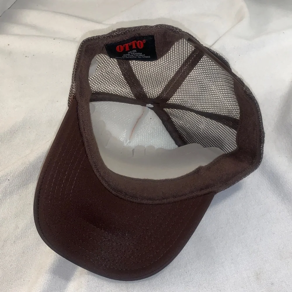 Mens Cream/Brown OTTO ‘Haver Supply Co.’ Trucker Hat